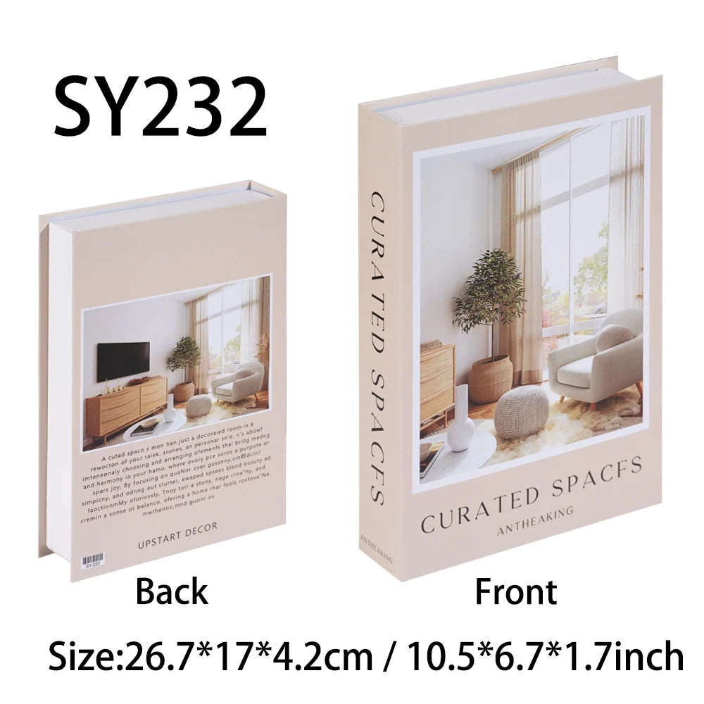 Ensemble Livres Décoratifs Factices Pliables Style Nordique