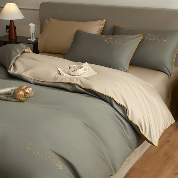 Set Housse de Couette Coton Égyptien avec Taies