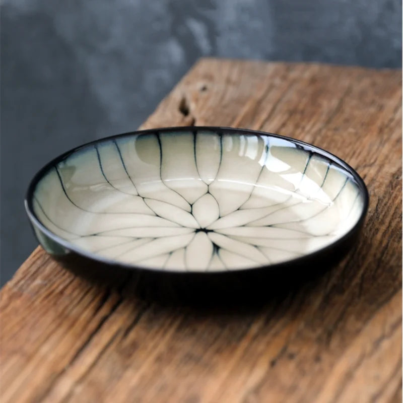 Assiette à Sushi en Céramique Émaillée Haut de Gamme