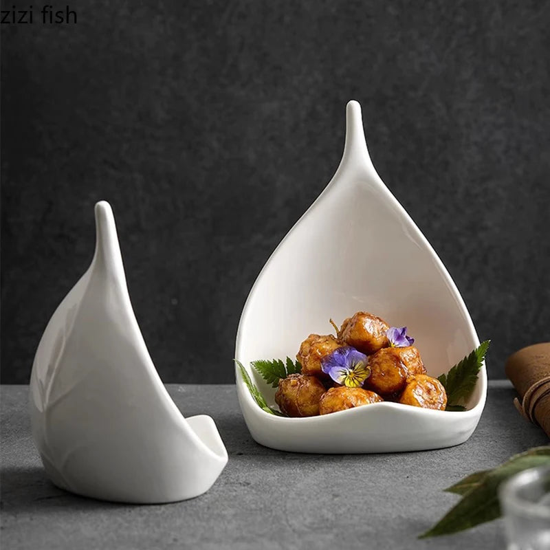 Assiette en Céramique Forme Irrégulière Créative