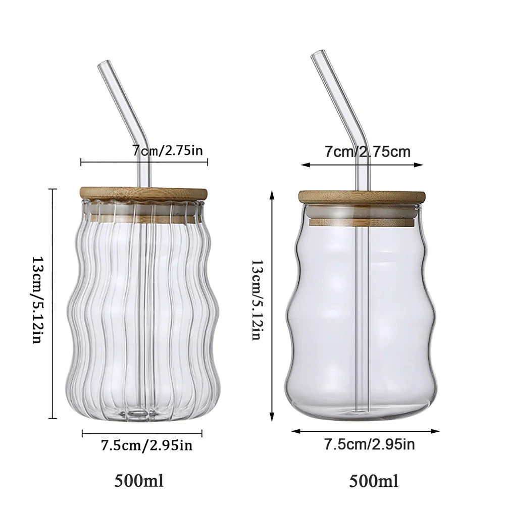 Verre à Rayures Résistant à la Chaleur 530ml