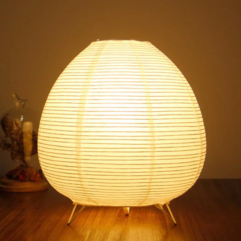 Lampe de Table en Papier de Riz Style Rétro Artistique