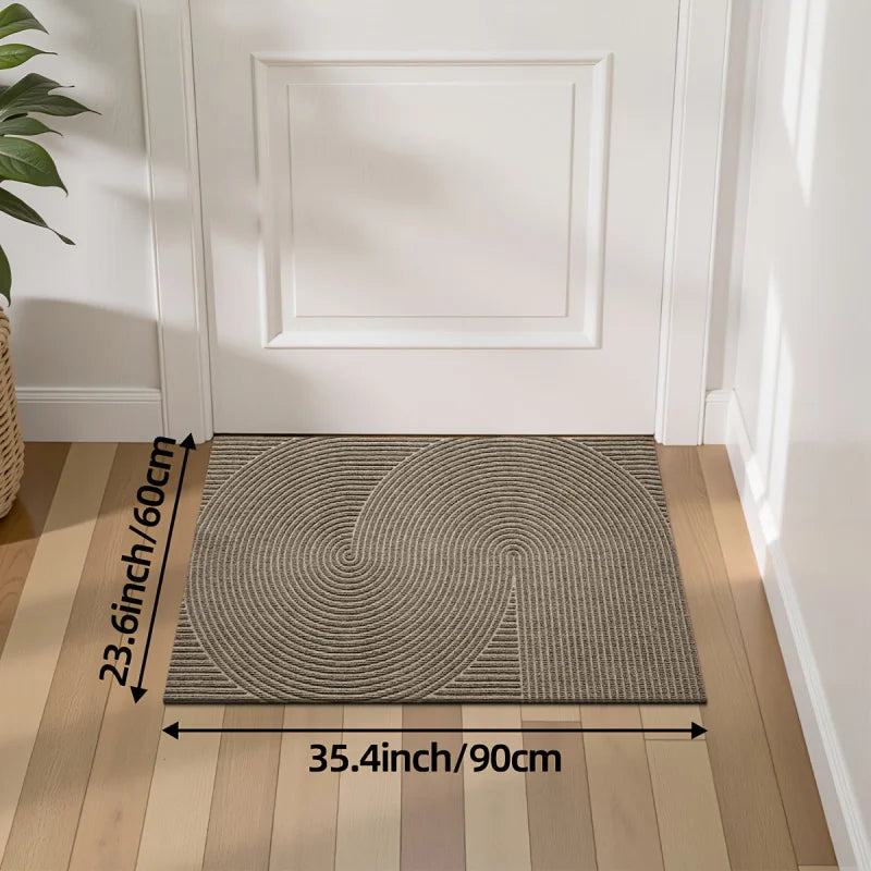 Tapis Minimaliste Rond Texturé - Beige