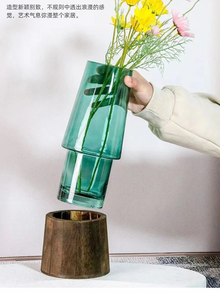 Vase de Table en Verre Style Nordique Luxe Léger