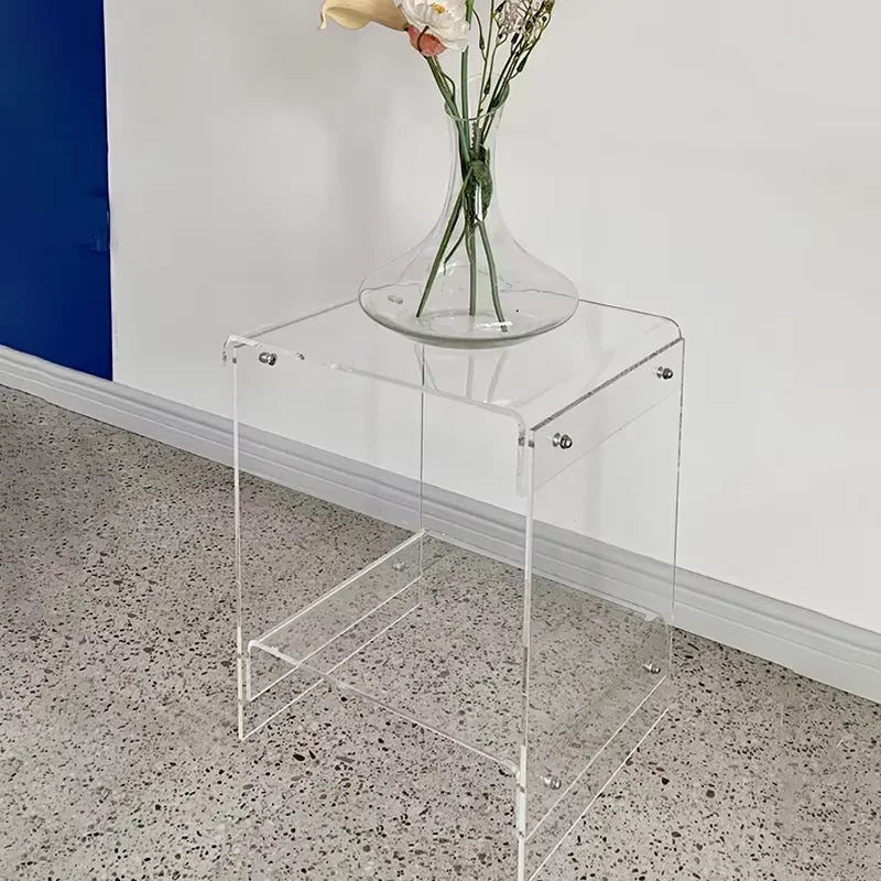 Table Basse Acrylique Transparente - Double Plateau