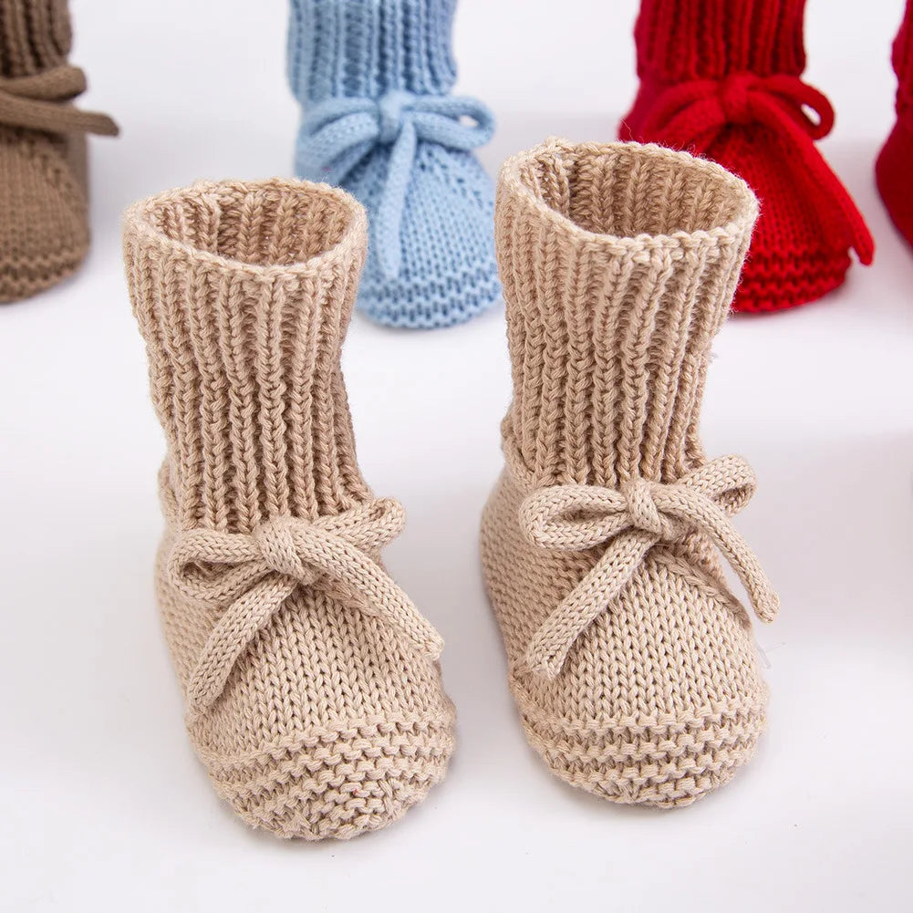 Chaussons Bébé Tricotés à Revers 0-12 Mois