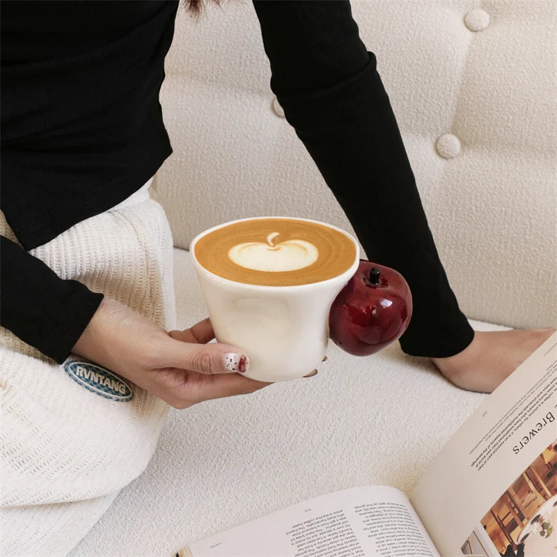 Hand-Painted Ceramic Mug – Fruit Motif