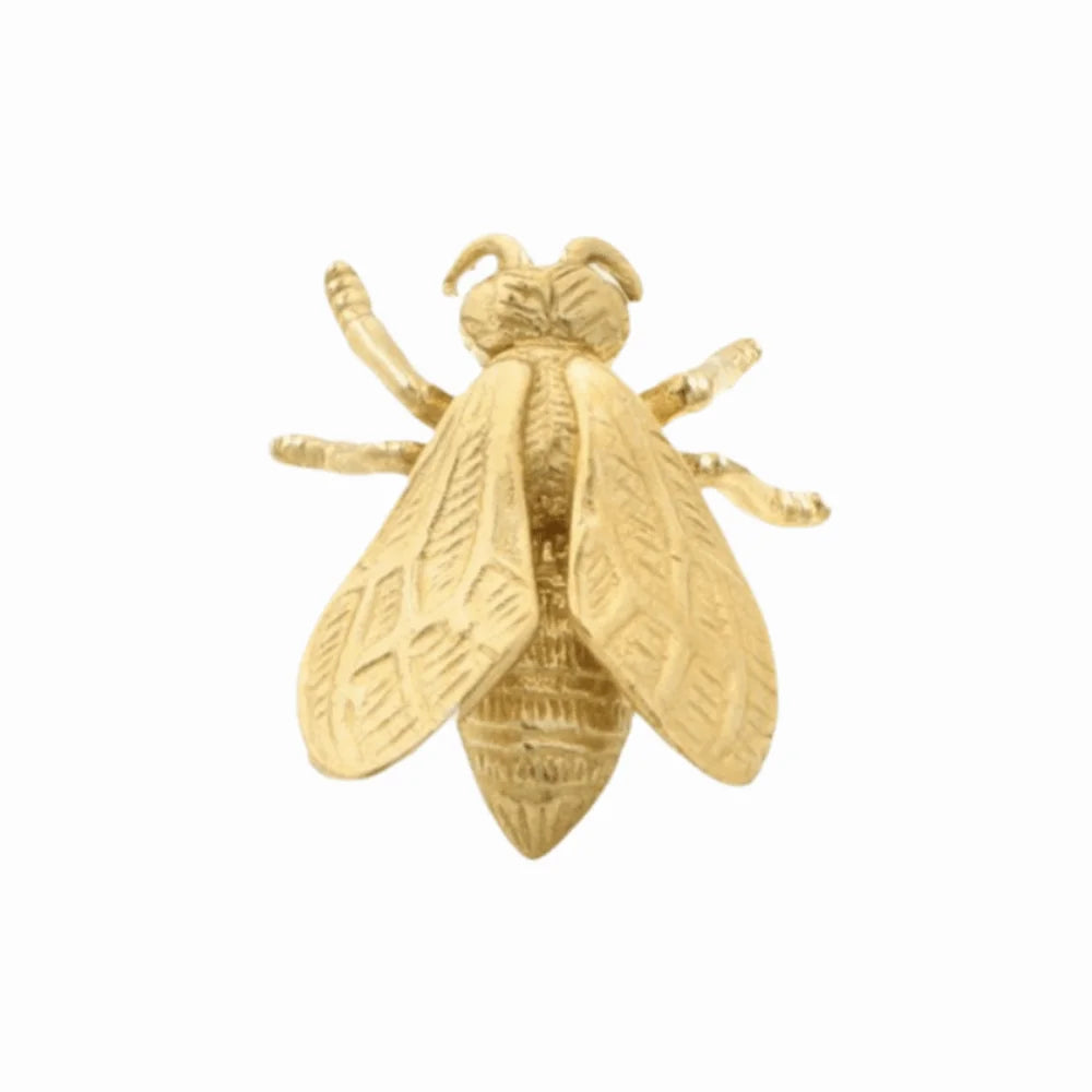 Poignée de Meuble Laiton Élégante Forme Abeille Style Vintage