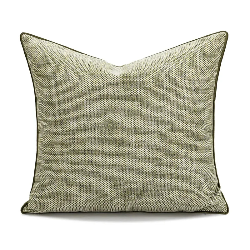Housse de Coussin Ronde Vert Sauge - Style Minimaliste