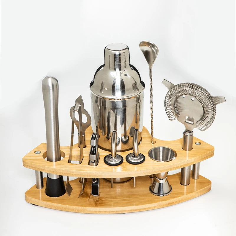 Ensemble Shaker à Cocktail Inox Kit Barman Complet