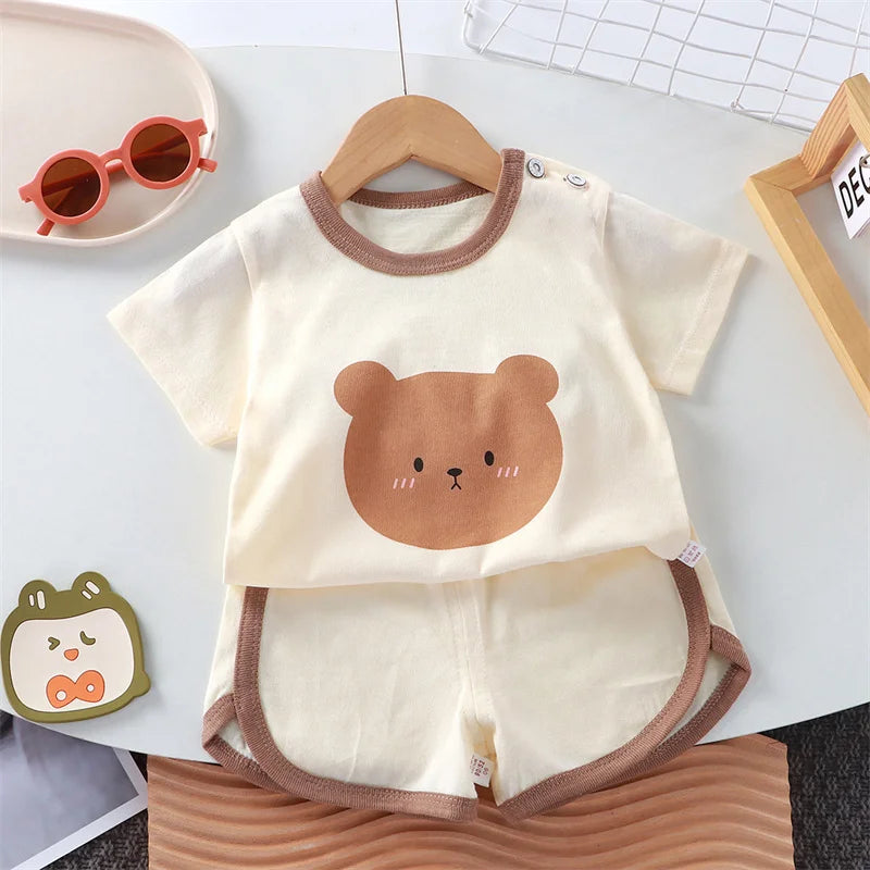 Ensemble T-Shirt et Short Motif Ourson