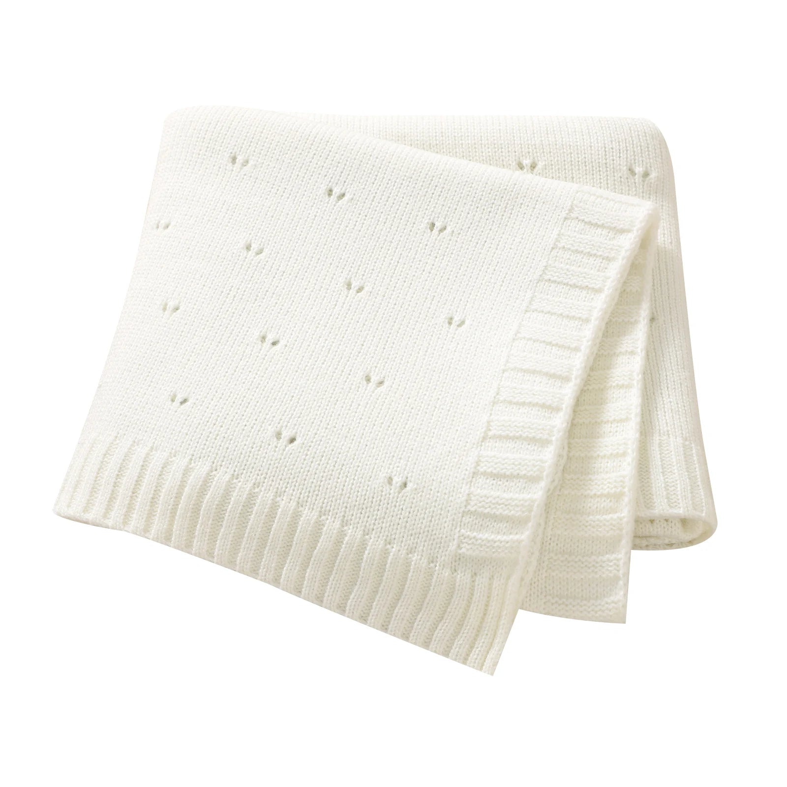 Couverture Bébé Tricotée Unie 90x70cm