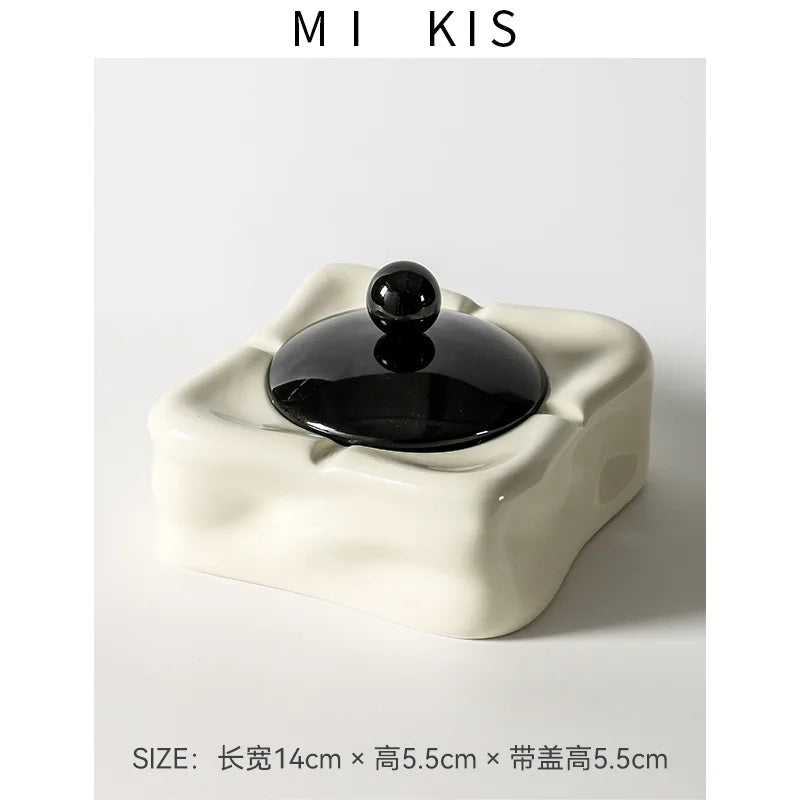 Ceramic Ashtray – Anti-Ash Design, Living Room Decor