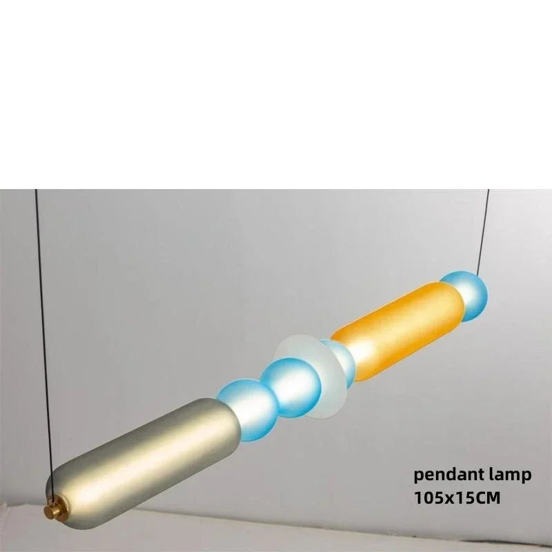 Suspension Design en Verre Coloré Vitrail