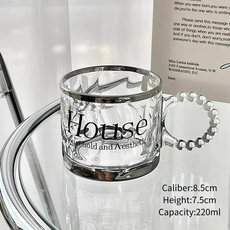Beaded Glass Mug – Iced Coffee Cup