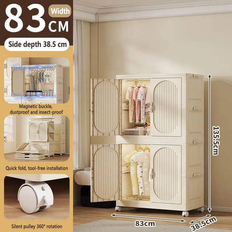 Armoire Pliable Enfant pour Vêtements et Jouets