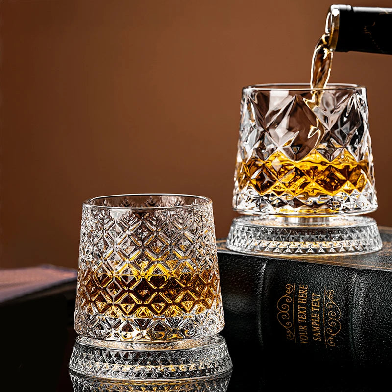 Verre à Whisky Rotatif à Base Tournante 360 Degrés