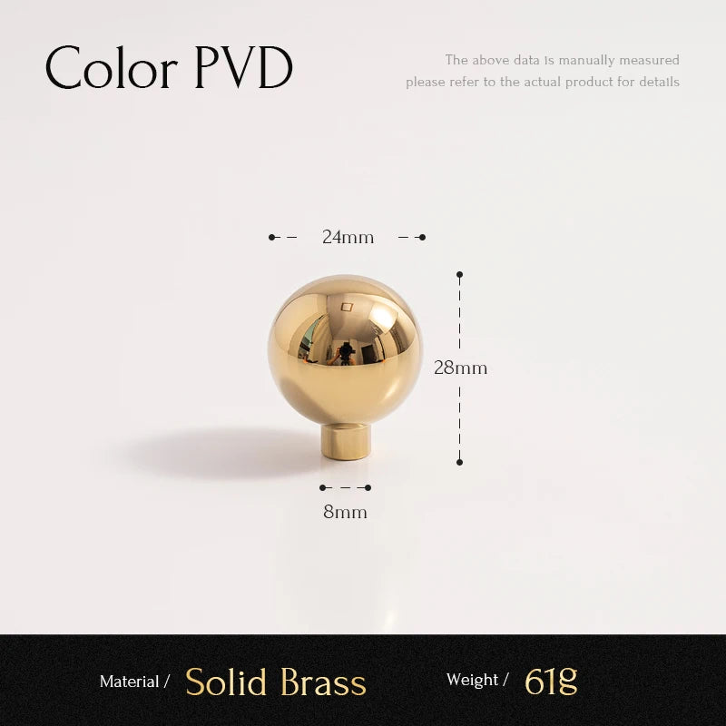 Brass Cabinet Handle – PVD Gold Finish