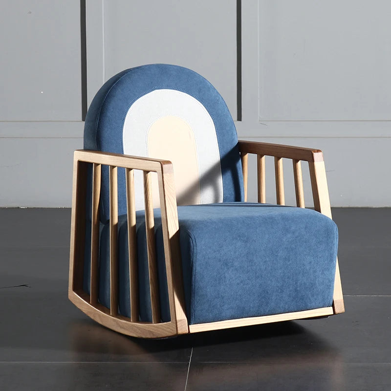 Chaise à Bascule Enfant en Bois Massif Nordique