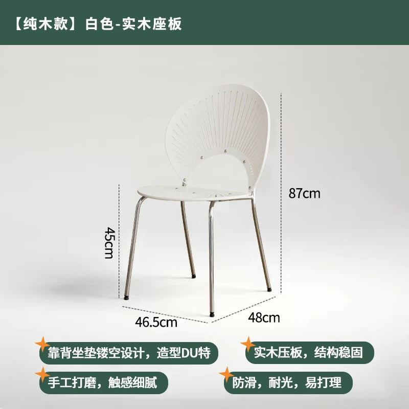 Chaise de Salle à Manger en Acier Inoxydable
