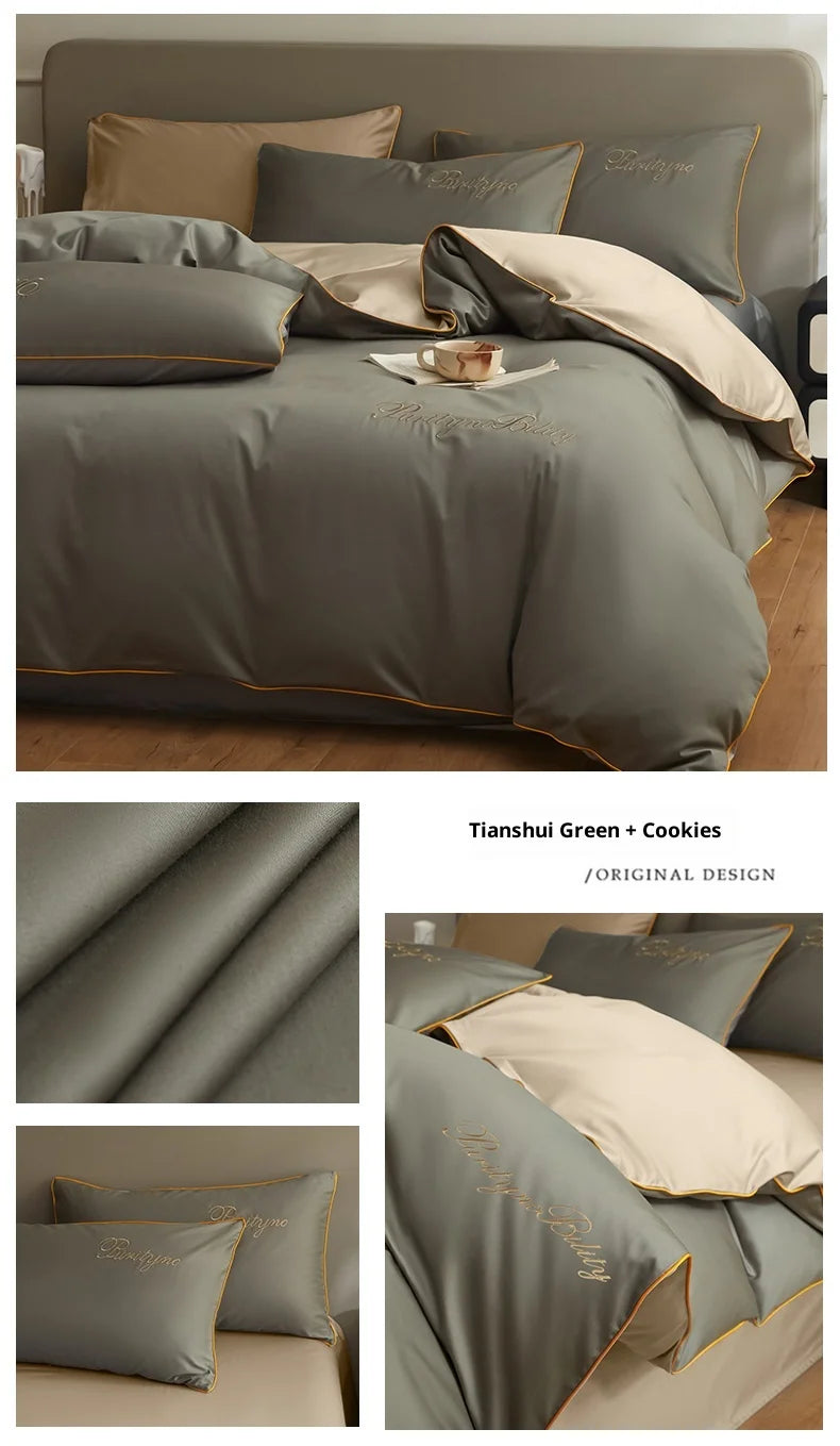 Set Housse de Couette Coton Égyptien avec Taies