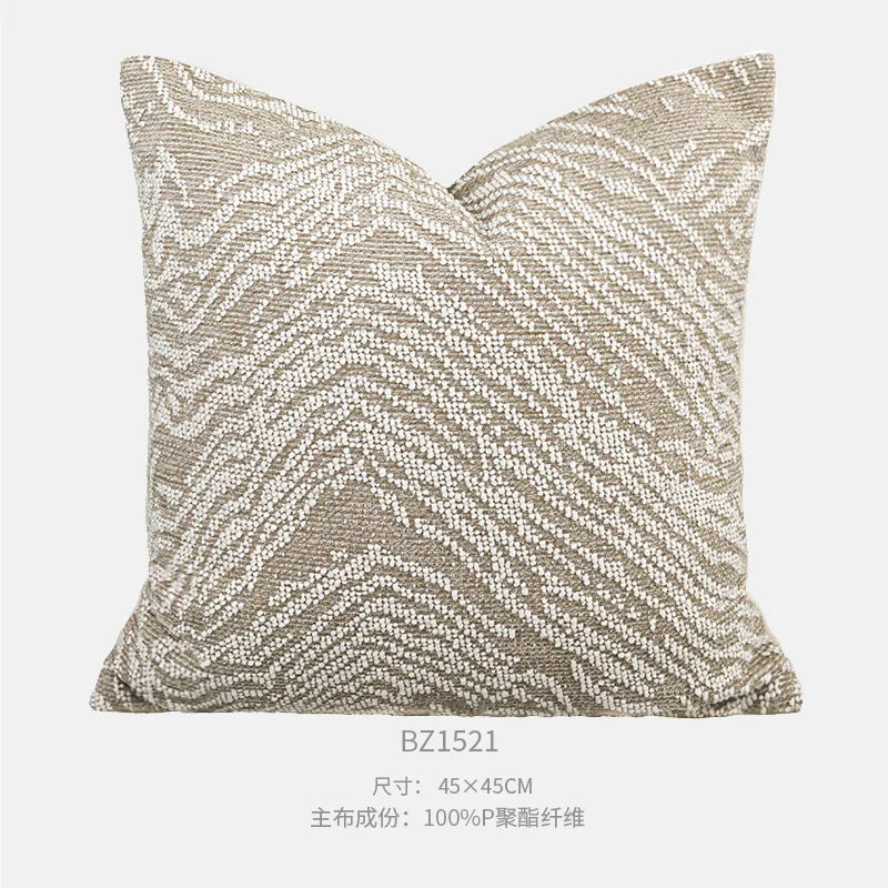 Housse de Coussin Caramel Tissée Chaîne Format Lombaire