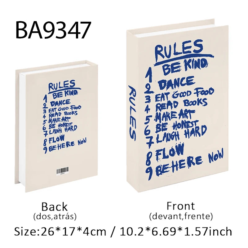 Boîte de Rangement Livre Factice Design Fashion Nordique