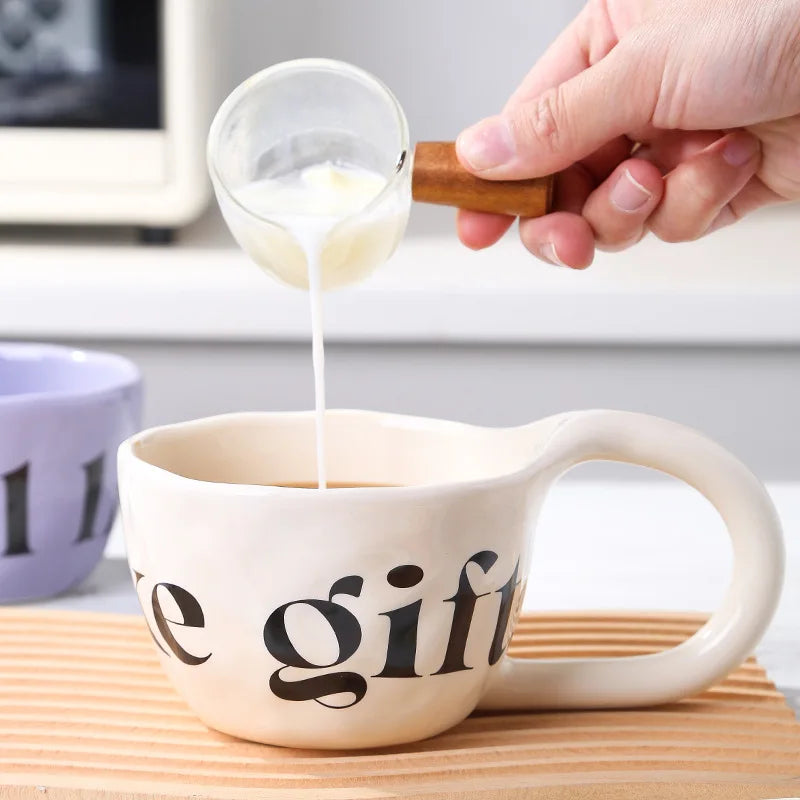 Ceramic Letter Mug – Creative Coffee Cup