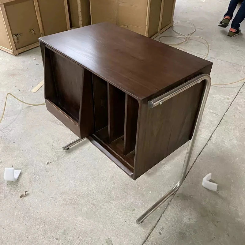 Étagère Scandinave en Bois Massif Multi-Fonction