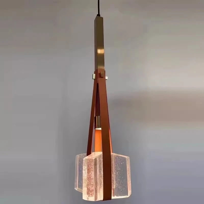Suspension Design Cuir Marron Luxe Restaurant et Bar