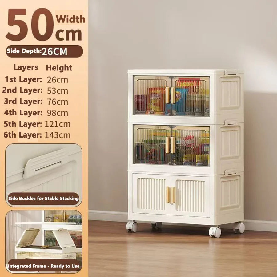 Meuble de Rangement Multi-Niveaux Sans Montage