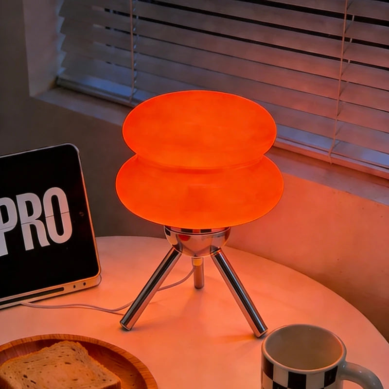 Lampe de Table Macaron Crème - Style Bauhaus