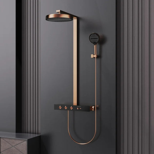 Robinet de Douche Thermostatique Or Rose Brossé