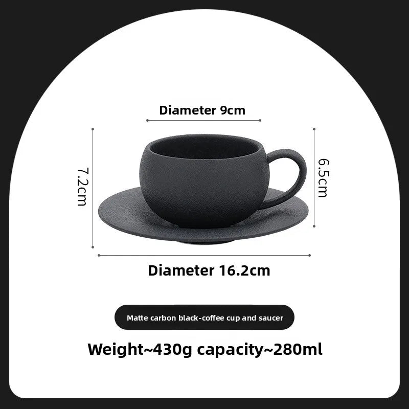 Set Tasse et Assiette en Céramique Style Japonais Minimaliste
