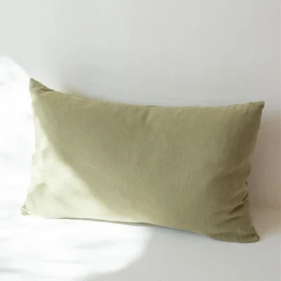 Housse de Coussin Lin Pur Format Enveloppe Coloris Uni