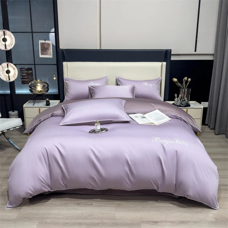 Set Housse de Couette Coton Égyptien avec Taies