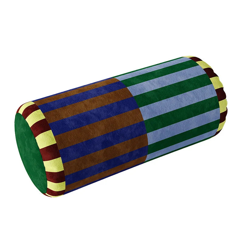 Coussin Cervical Cylindrique en Velours - Support Nuque