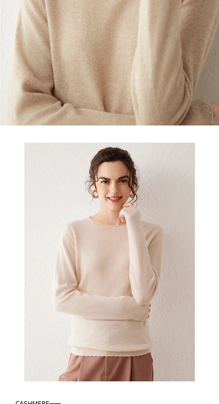 Pull Femme 100% Cachemire Basique