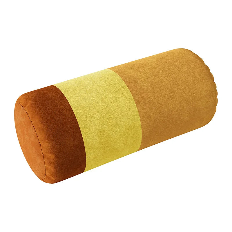 Coussin Cervical Cylindrique en Velours - Support Nuque