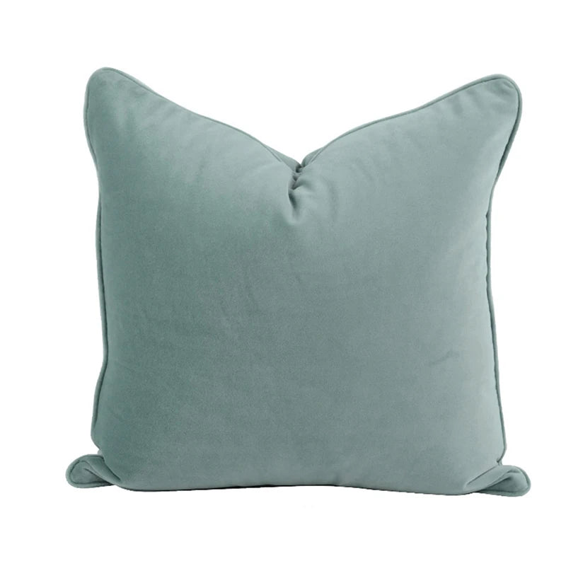 Housse de Coussin Velours Italien Vert Olive Uni
