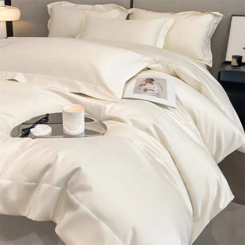 Parure de Lit Coton Égyptien 1000TC Ultra Douce 4 Pièces