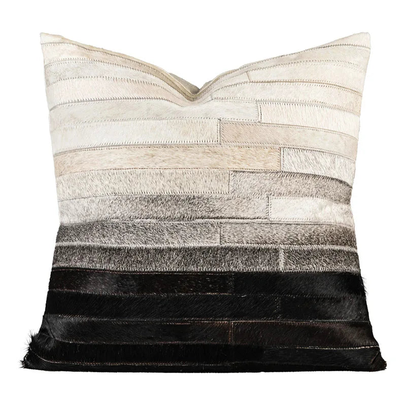 Housse de Coussin Dégradé Effet Peau de Vache 48x48cm