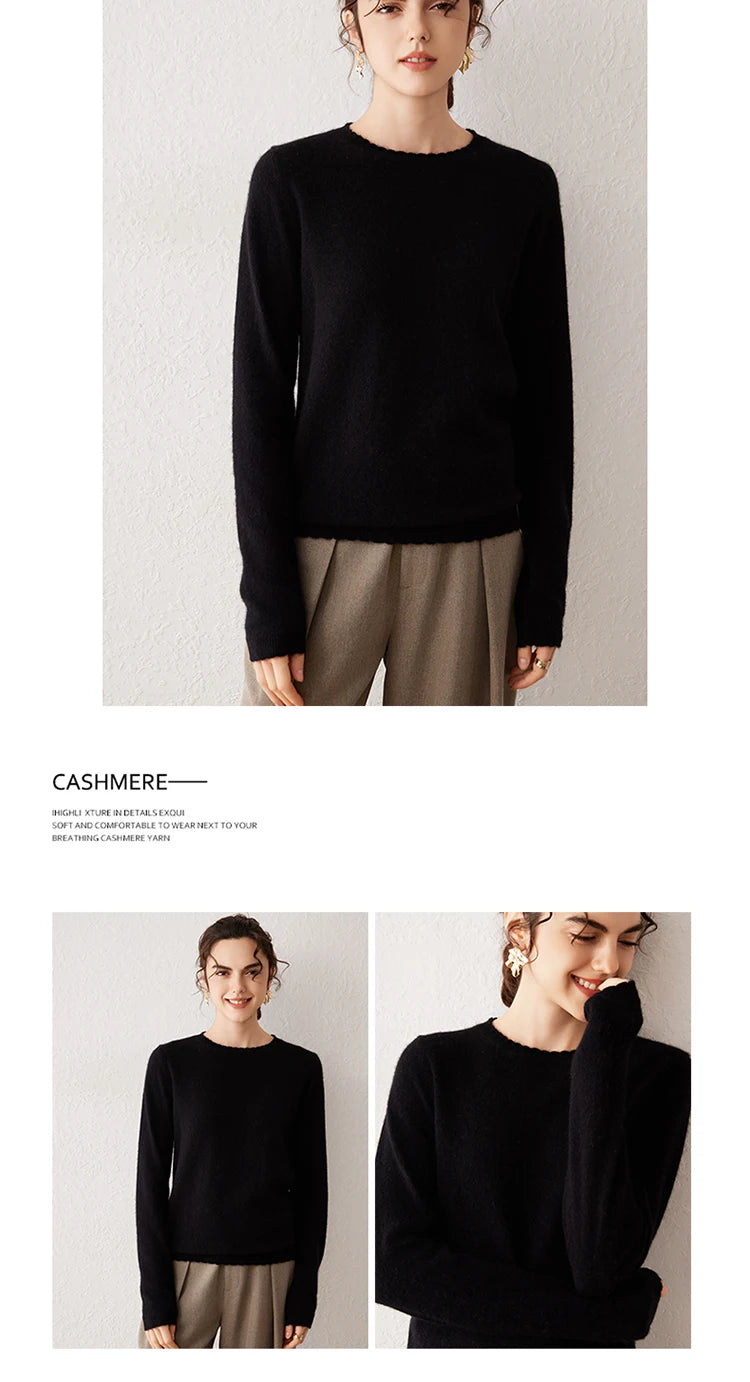 Pull Femme 100% Cachemire Basique