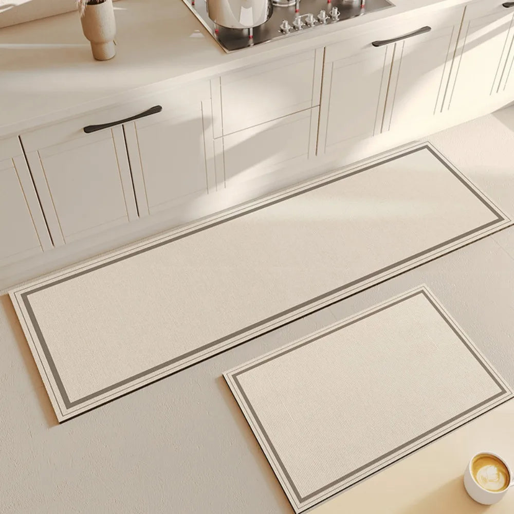 Diatomite Kitchen Floor Mat Set – Water-Absorbent Non-Slip, 2pc