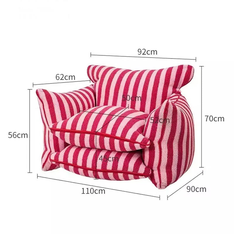 Chaise Longue Tatami Rayée - Assise Décontractée