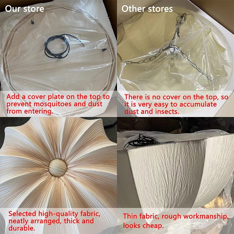 Suspension Wabi-Sabi Style Japonais - Tissu Rétro
