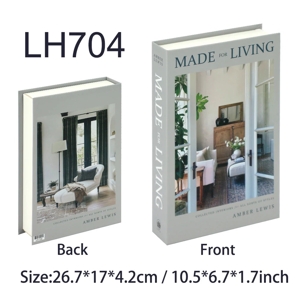 Ensemble Livres Décoratifs Factices Pliables Style Nordique