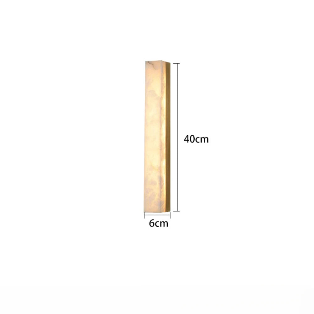 Applique Murale Marbre Naturel Espagnol Ligne Cuivre LED Albâtre