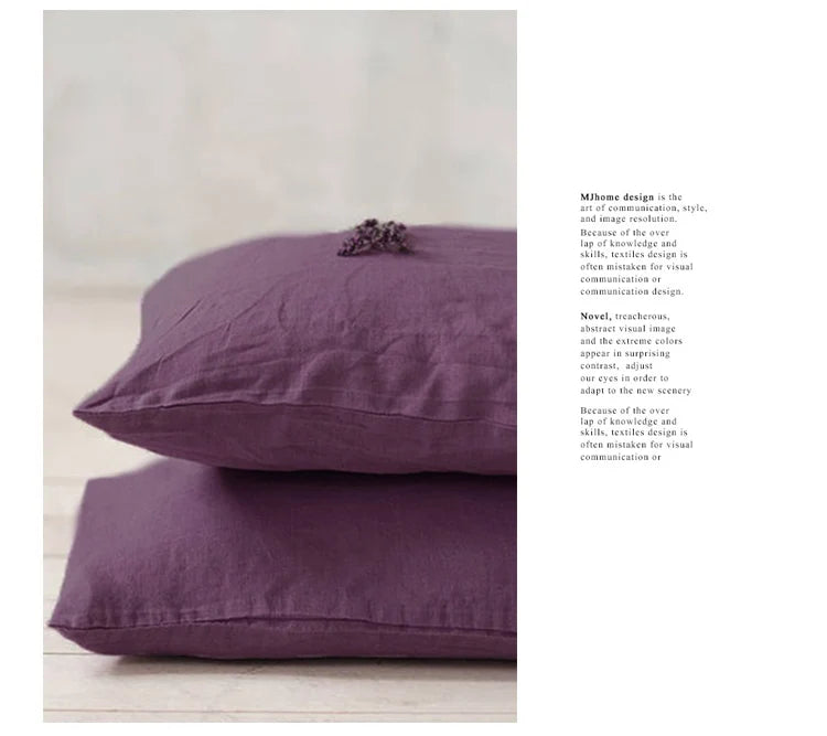Housse de Coussin en Lin Naturel