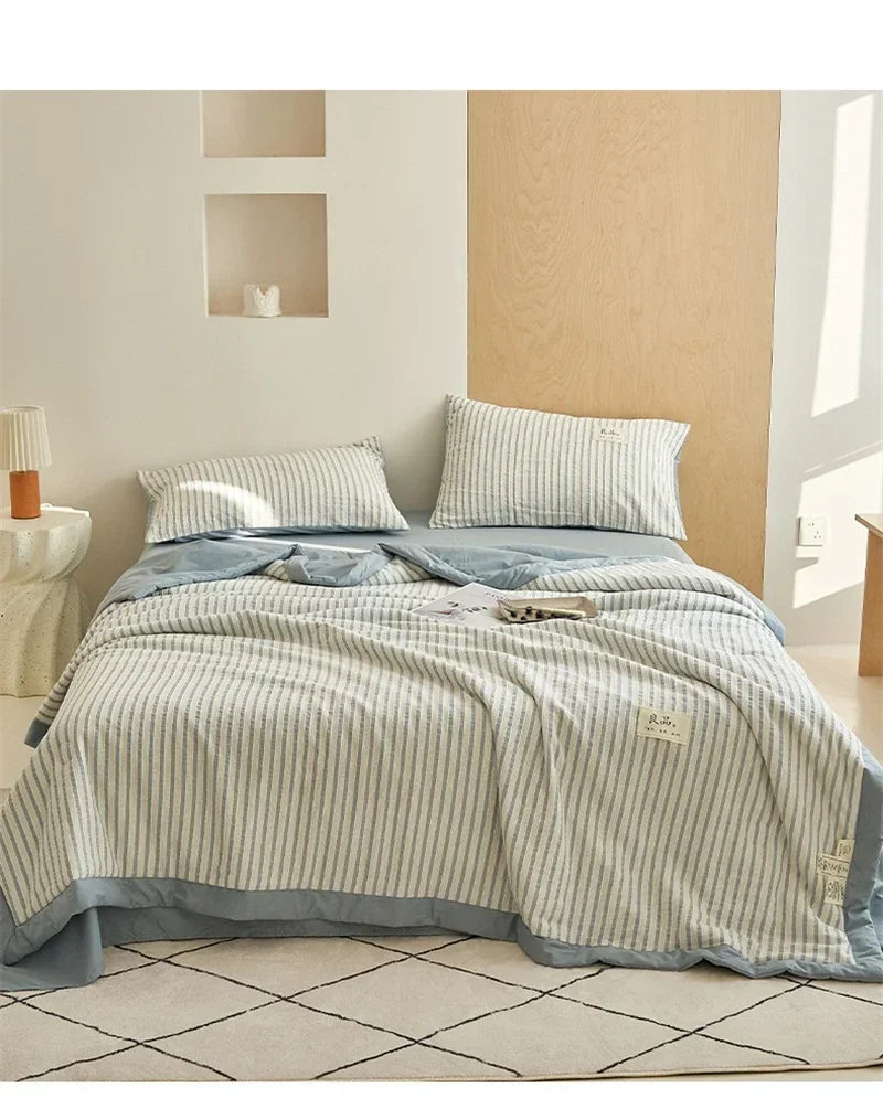 Couette d'Été Jacquard Coton Haut de Gamme Légère